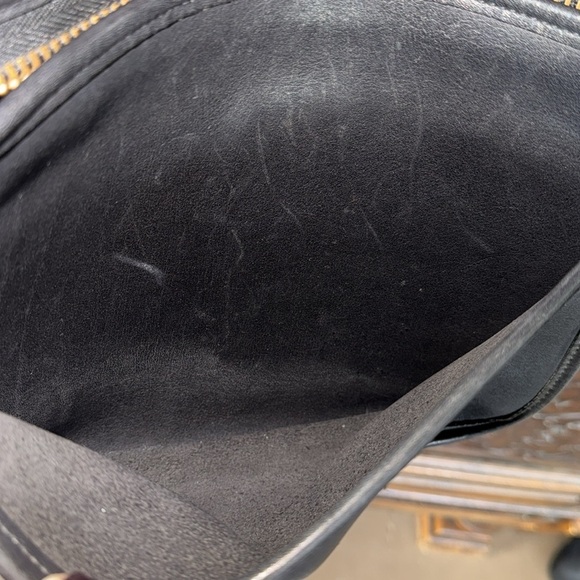 COACH purse Leather and Brass Flap Top Shoulder Bag vintage 1990s Patricia - Picture 3 of 10